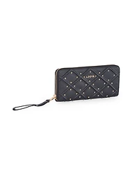 Lodis Women's Aria Accordian Zip Around Wallet with Studs