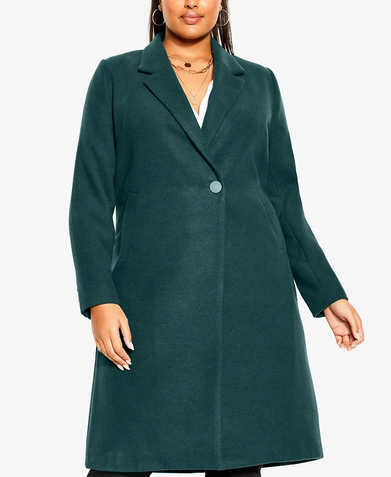 City Chic Plus Effortless Coat