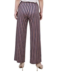 Ny Collection Petite Cropped Pull On Pants with Sash