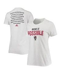 Women's adidas White Nc State Wolfpack More Is Possible T-shirt