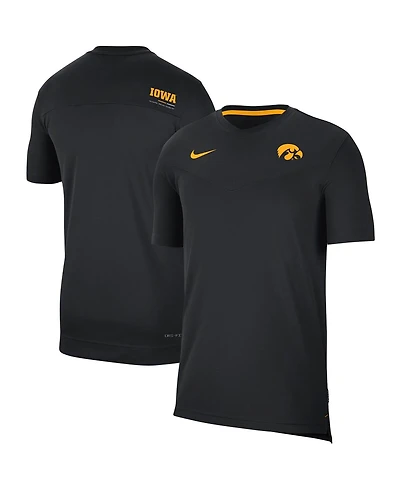 Men's Nike Black Iowa Hawkeyes Coach Uv Performance T-shirt