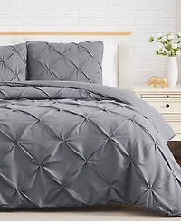 Southshore Fine Linens Pintuck 3 Piece Duvet Cover Set, Full/Queen