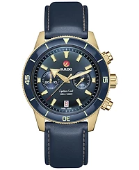 Rado Men's Swiss Automatic Chronograph Captain Cook Blue Nato Strap Watch 43mm