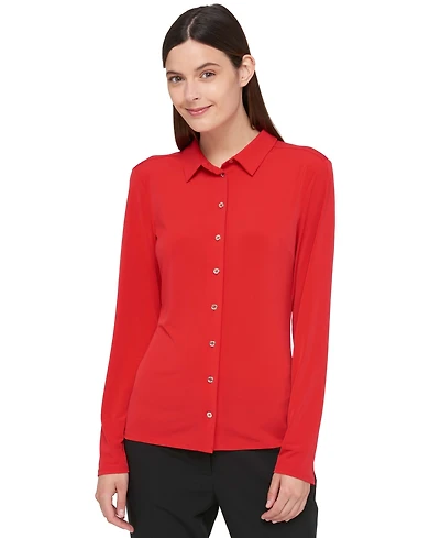 Tommy Hilfiger Women's Point-Collar Top