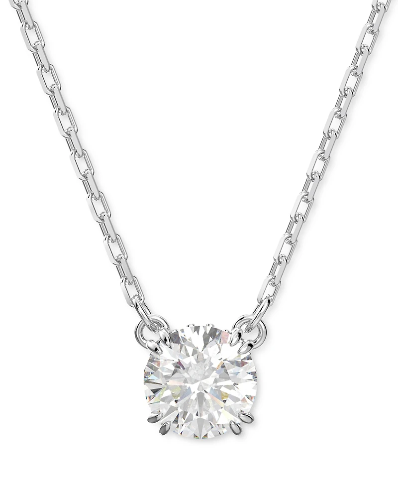Swarovski Silver-Tone Constella Crystal Pendant Necklace, 14-7/8" + 2" extender