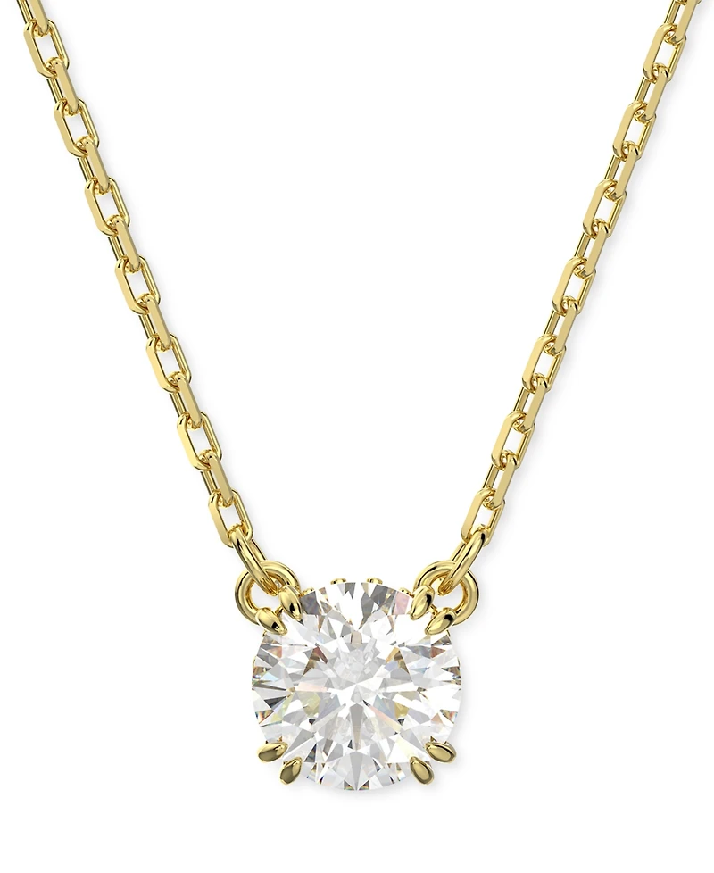 Swarovski Silver-Tone Constella Crystal Pendant Necklace, 14-7/8" + 2" extender