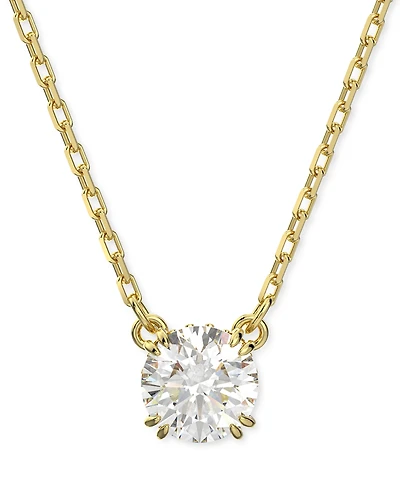 Swarovski Silver-Tone Constella Crystal Pendant Necklace, 14-7/8" + 2" extender