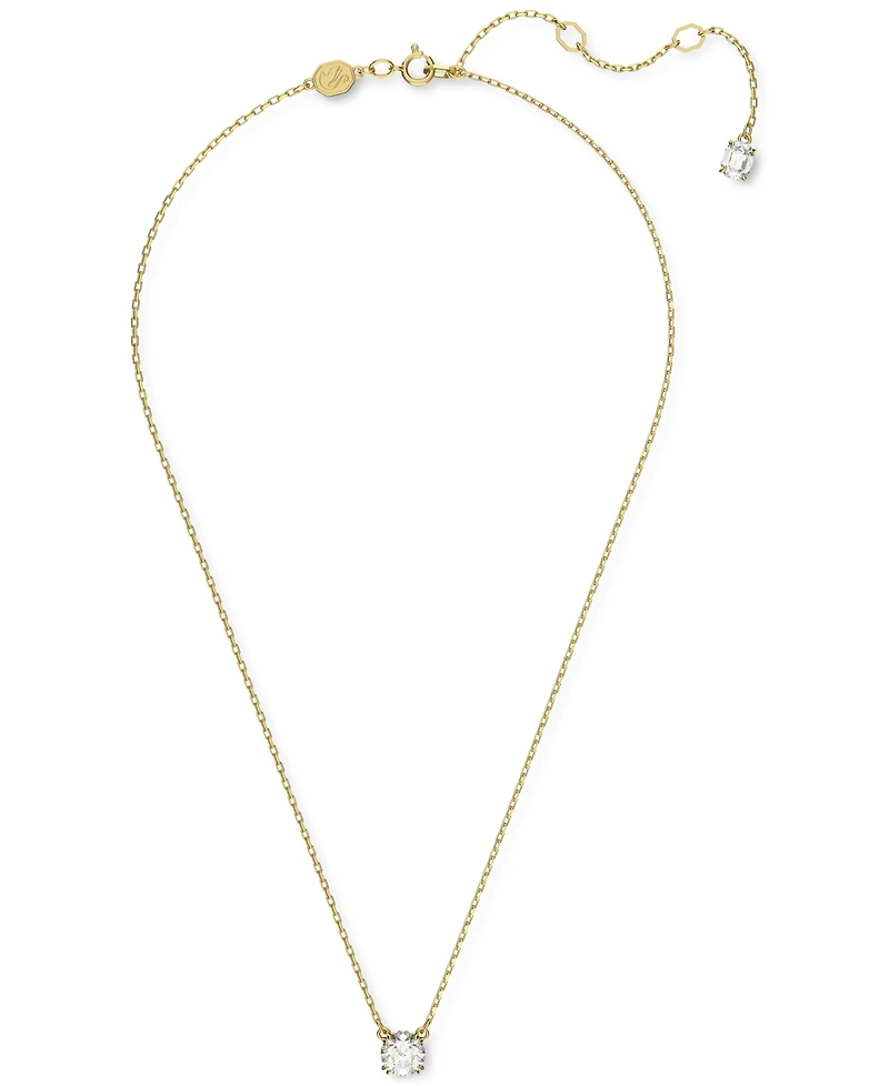 Swarovski Silver-Tone Constella Crystal Pendant Necklace, 14-7/8" + 2" extender