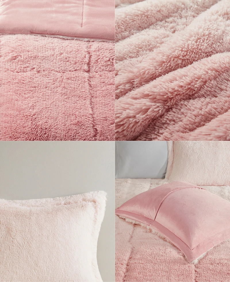 Intelligent Design Brielle Ombre Shaggy Faux Fur 2-Pc. Comforter Set, Twin/Twin Xl