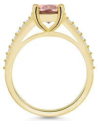 Macy's Morganite (2-1/2 ct. t.w.) and Diamond (1/4 Ring 14K Yellow Gold