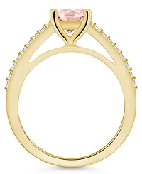 Macy's Morganite (1-1/4 ct. t.w.) and Diamond (1/6 Ring 14K Yellow Gold