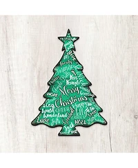 Designocracy Merry Christmas Tree Garden