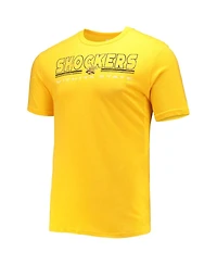 Men's Concepts Sport Heathered Charcoal, Yellow Wichita State Shockers Meter T-shirt and Pants Sleep Set