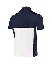 Men's Under Armour Navy, White Navy Midshipmen 2022 Blocked Coaches Performance Polo Shirt