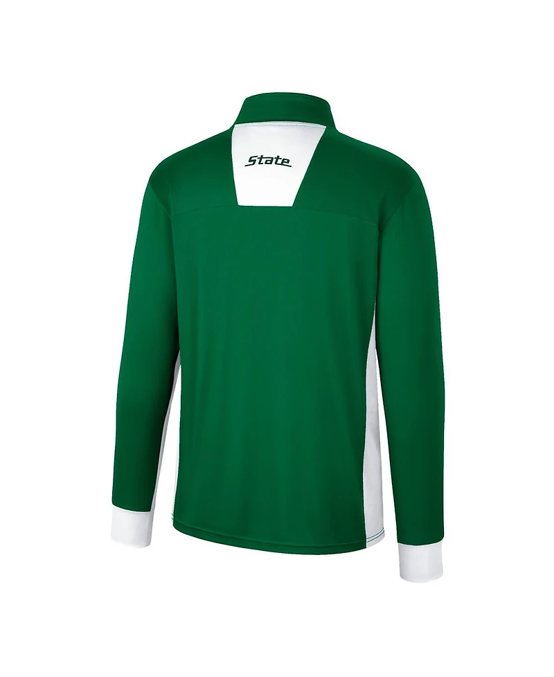 Men's Colosseum Green Michigan State Spartans Bart Quarter-Zip Windshirt