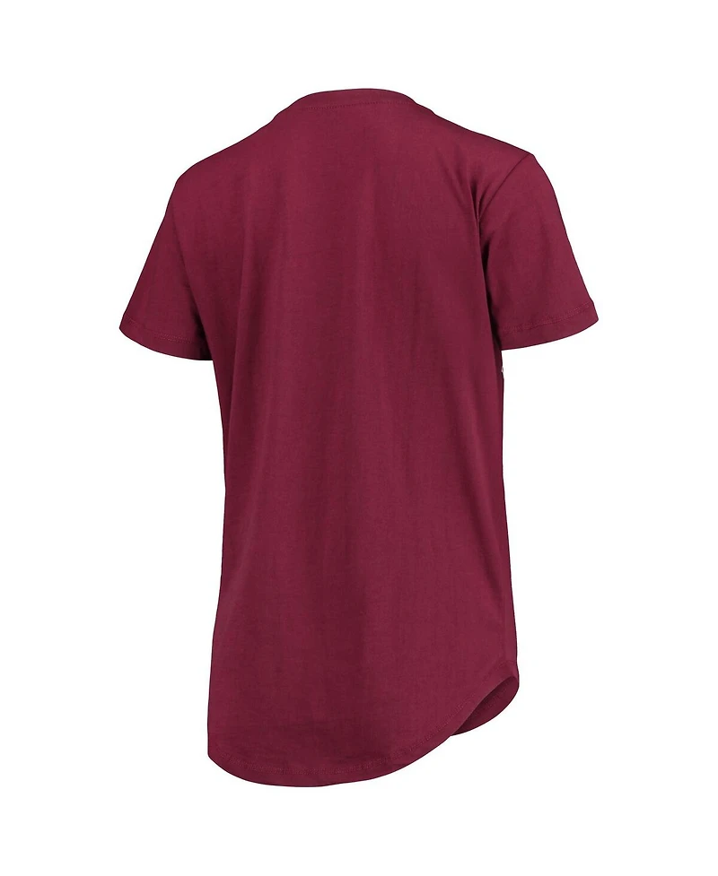 Women's Pressbox Maroon Texas A&M Aggies Wild Lips Core T-shirt