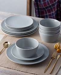 Colorscapes Swirl Coupe 12 Piece Dinnerware Set