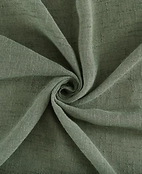 Burlap Weave Linen Blend Tab Top Curtain