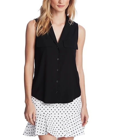 Court & Rowe Women's Sleeveless Button-Down Blouse