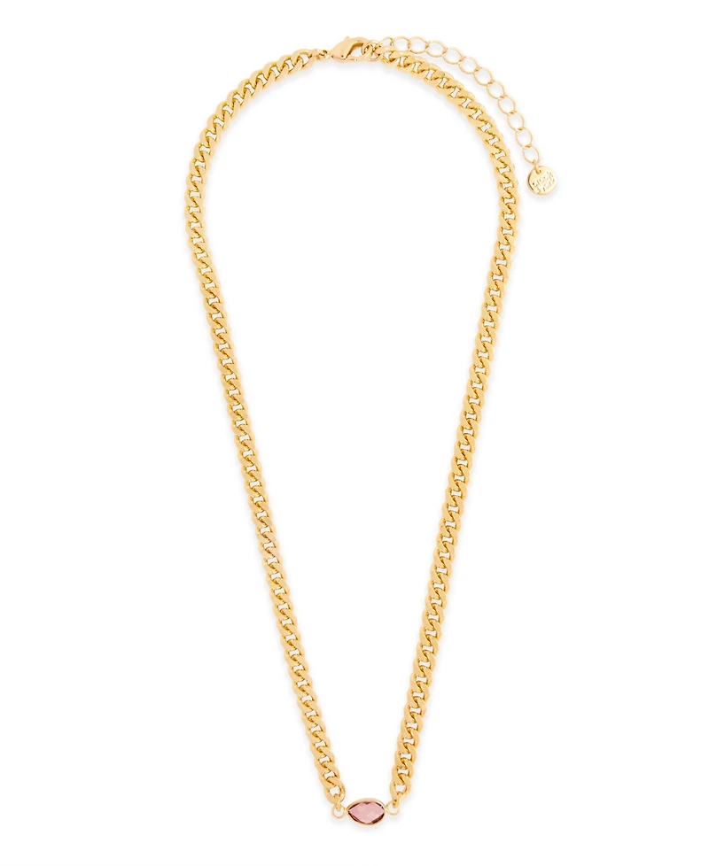 brook & york Channel Set Glass Stone Carson Necklace