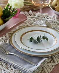 Noritake Charlotta Platinum 4 Piece 9'' Scalloped Accent Plates Set, Service for
