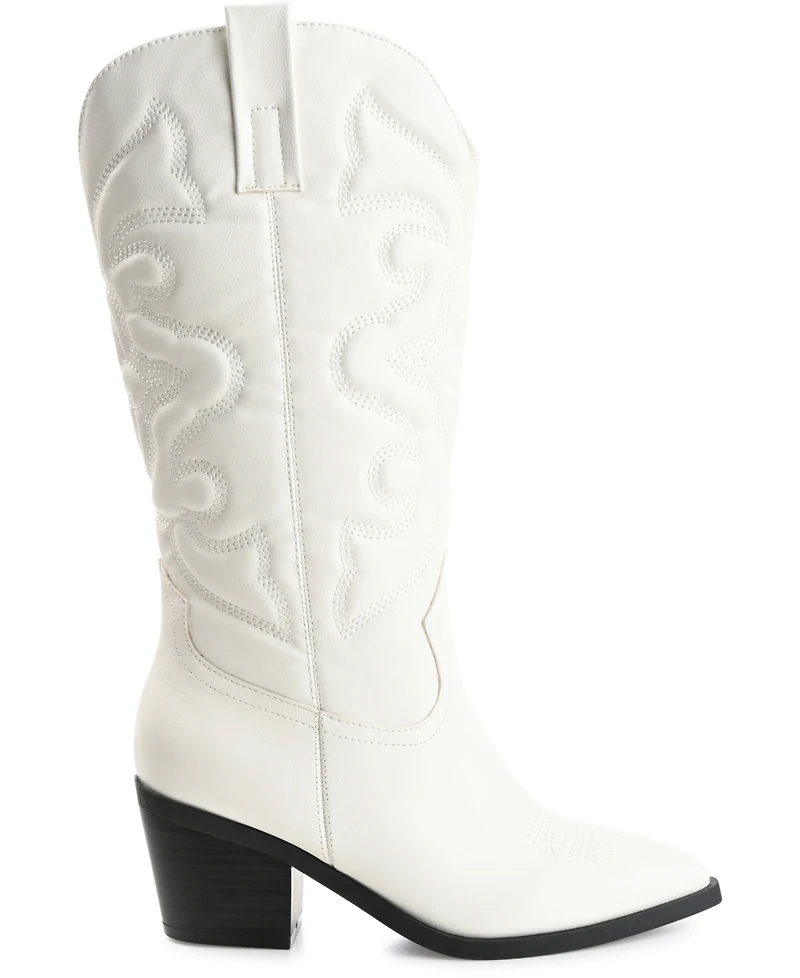 Journee Collection Women's Chantry Mid Shaft Western Boots