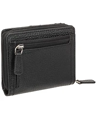 Mancini Women's Pebbled Collection Rfid Secure Mini Clutch Wallet