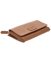 Mancini Women's Pebbled Collection Rfid Secure Crossbody Wallet