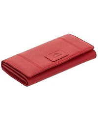 Mancini Women's Pebbled Collection Rfid Secure Trifold Wallet