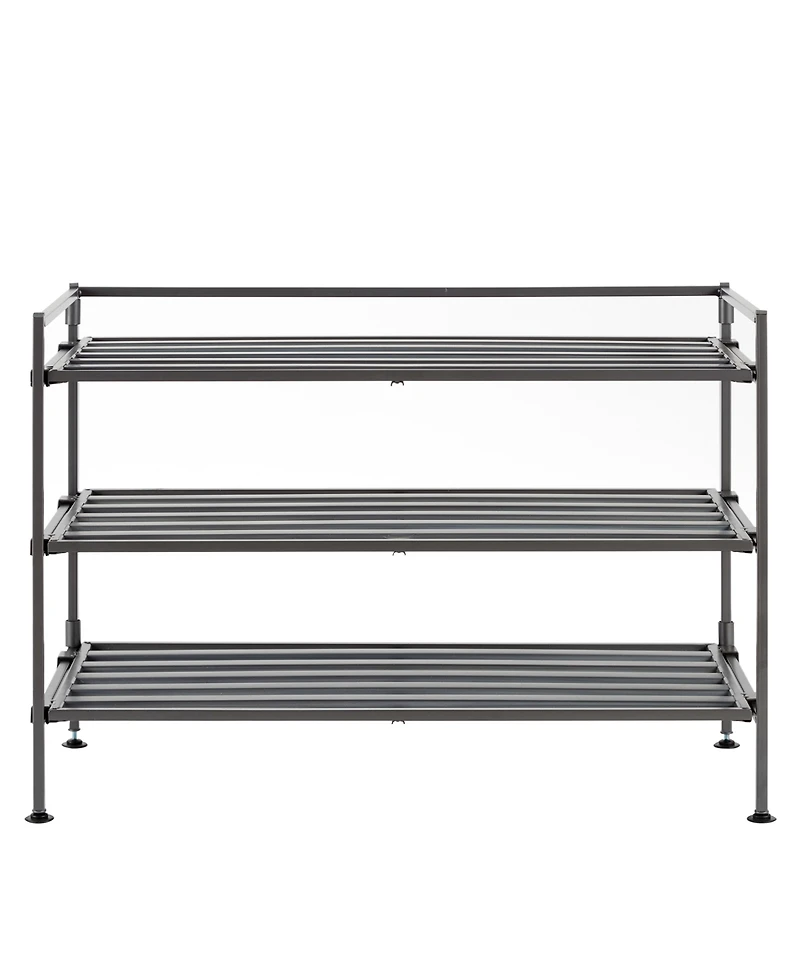 Seville Classics 3-Tier Resin Slatted Shoe Rack