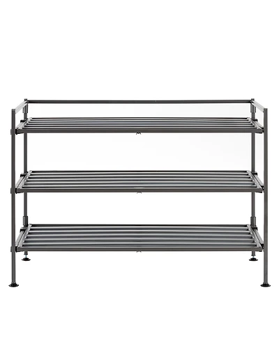Seville Classics 3-Tier Resin Slatted Shoe Rack