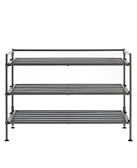 Seville Classics 3-Tier Resin Slatted Shoe Rack