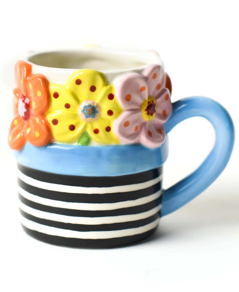 Happy Everything by Laura Johnson Flowers Shaped Mug 16 oz