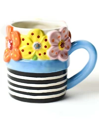 Happy Everything by Laura Johnson Flowers Shaped Mug 16 oz