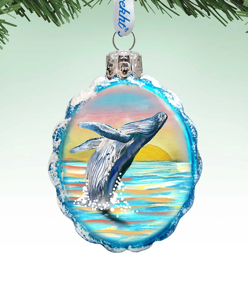 Designocracy Humpback Mercury Holiday Ornament