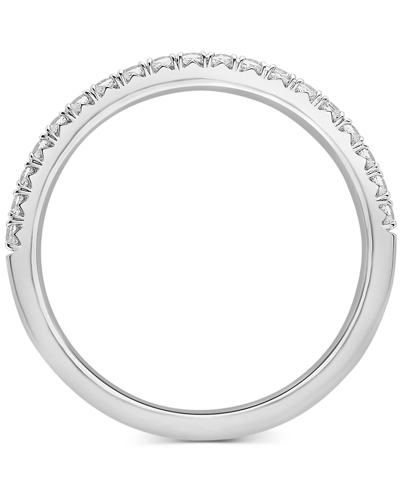 Diamond Half Circle Wedding Band (1/4 ct. t.w.) Platinum