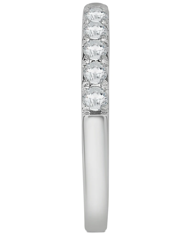 Diamond Half Circle Wedding Band (1/2 ct. t.w.) Platinum