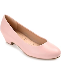Journee Collection Women's Saar Round Toe Kitten Heel Pumps