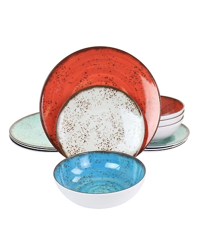 Elama Olivia Melamine 12 Pc. Dinnerware Set, Service for 4