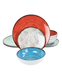 Elama Olivia Melamine 12 Pc. Dinnerware Set, Service for 4