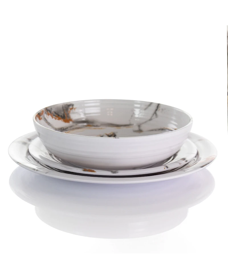 Elama Silvana Melamine 12 Pc. Dinnerware Set, Service for 4
