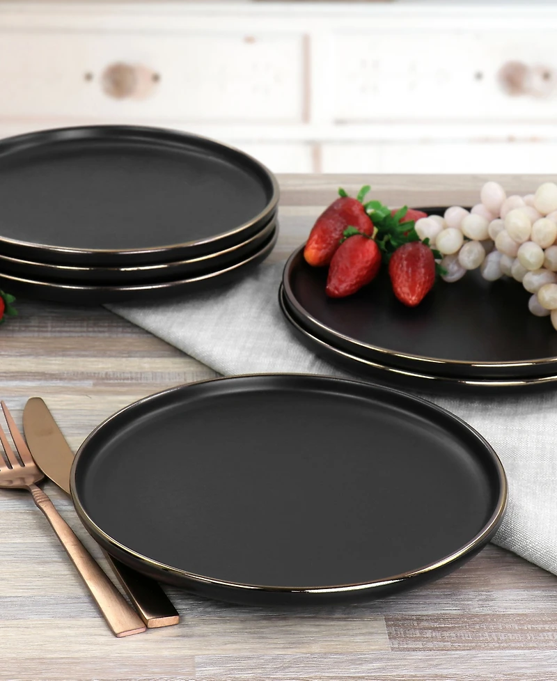 Elama Mateo Gold-Tone Salad Plates, Set of 6