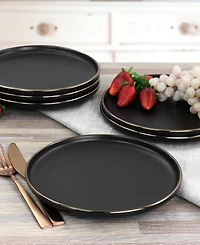 Elama Mateo Gold-Tone Salad Plates, Set of 6