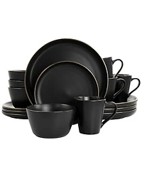 Elama Mateo Gold-Tone 16 Pc. Dinnerware Set, Service for 4