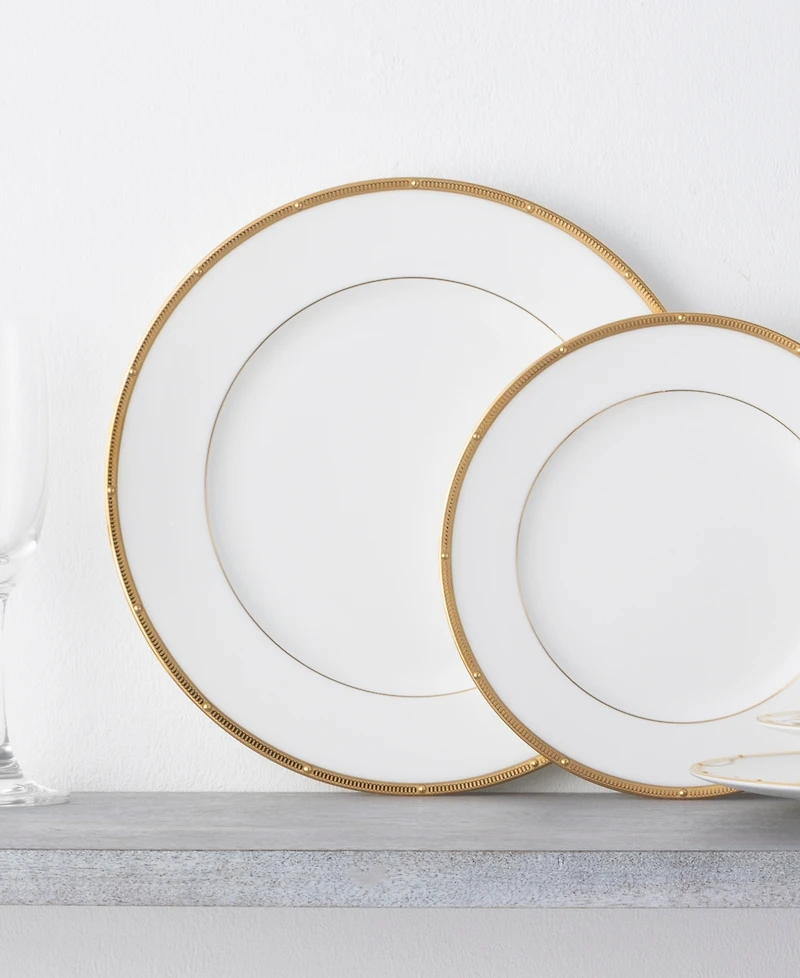 Noritake Rochelle Gold Set of 4 Dinner Plates, Service For 4