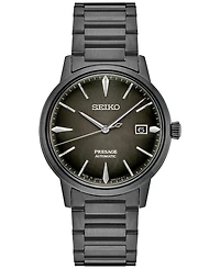 Seiko Men's Automatic Presage Black Ion Finish Stainless Steel Bracelet Watch 40mm
