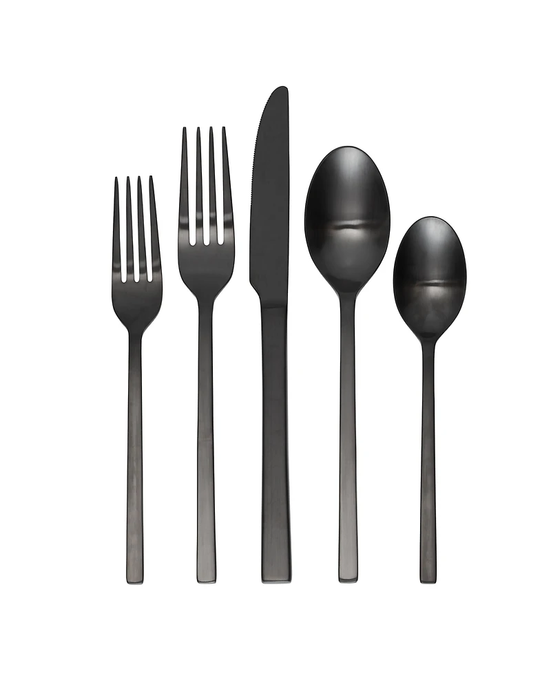 Oneida Allay Midnight 20 Piece Everyday Flatware Set, Service For 4