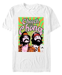 Fifth Sun Men's Cheech and Chong Trippy Short Sleeve T-shirt