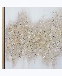 Metal Glam Abstract Framed Wall Art, 30" x 2" x 40"