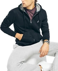 Nautica Mens Super Soft Fleece Full Zip Hoodie Sweatshirt Jogger Pants